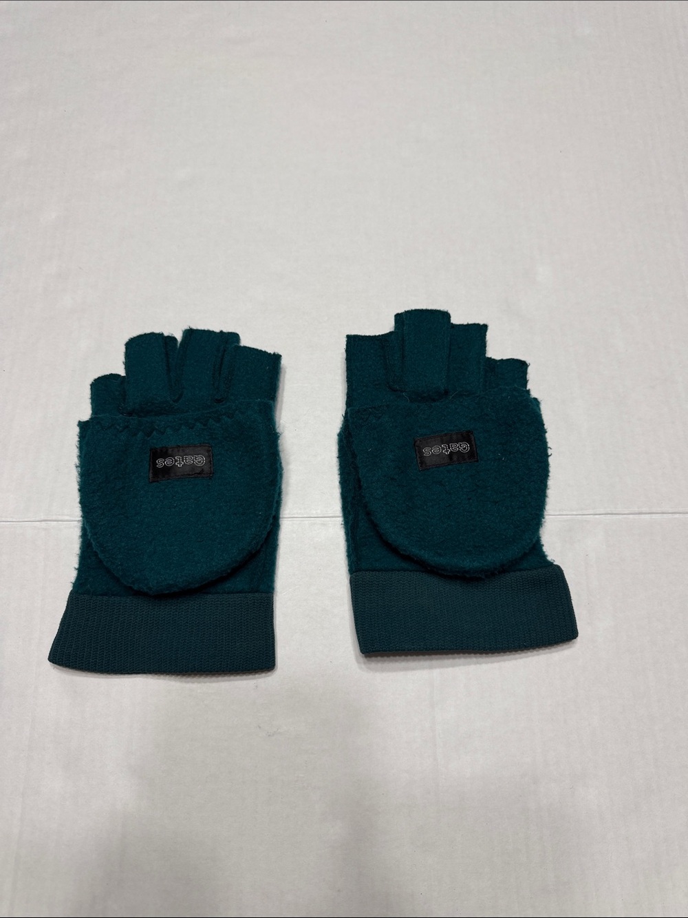 Men's Teal Convertible Fingerless Gloves with Flip-Top Mitts
